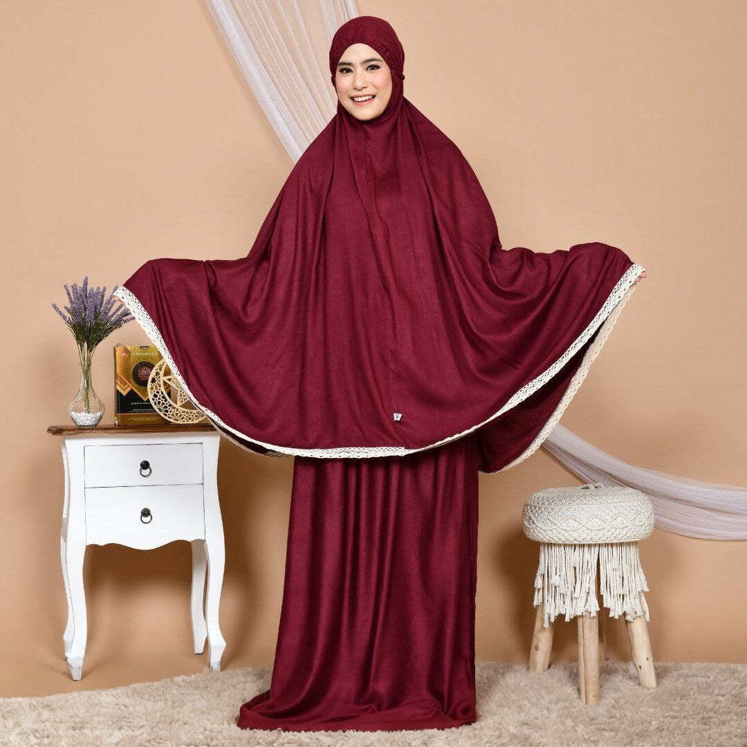Mukena Dewasa Polos Renda