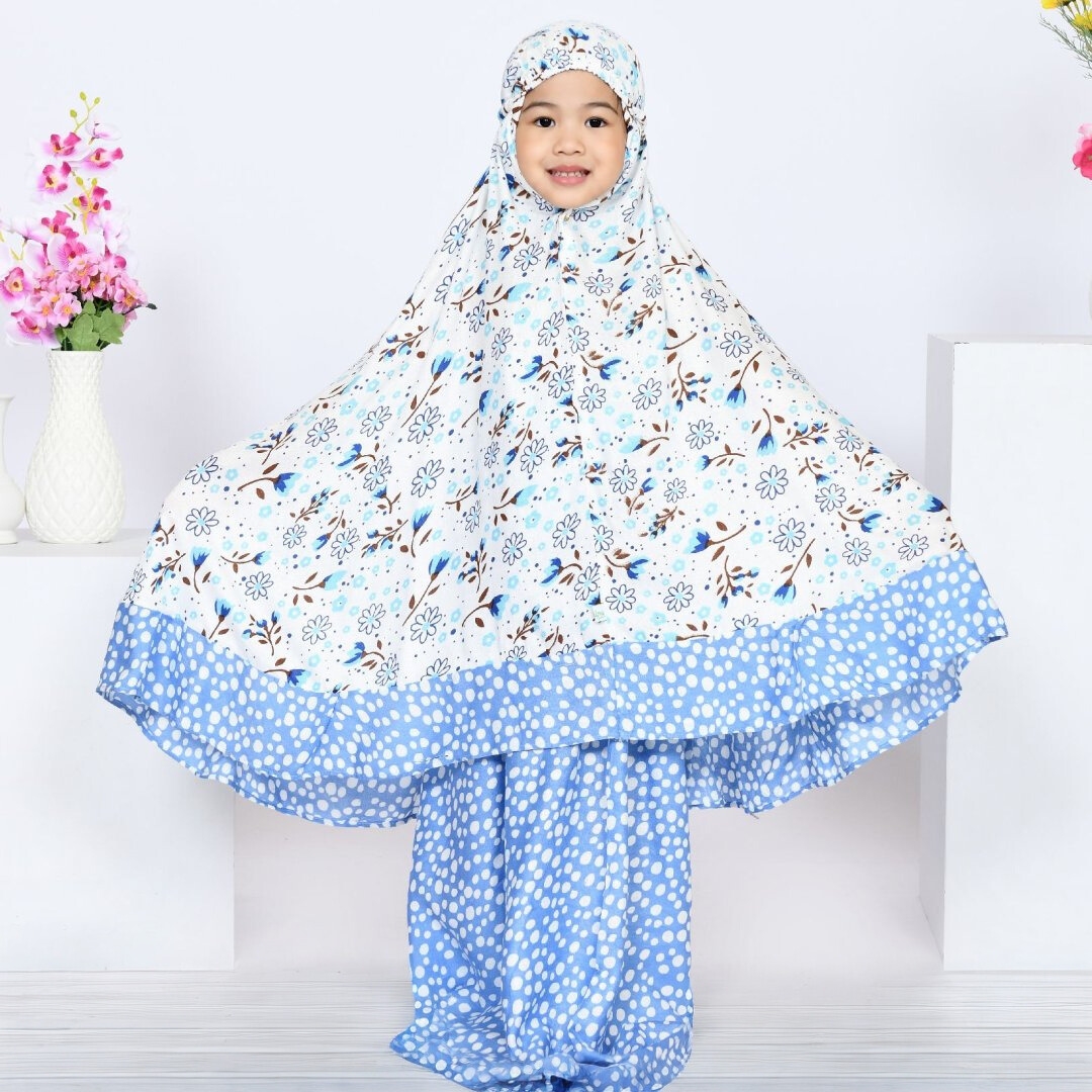 Mukena Anak Bunga Kertas