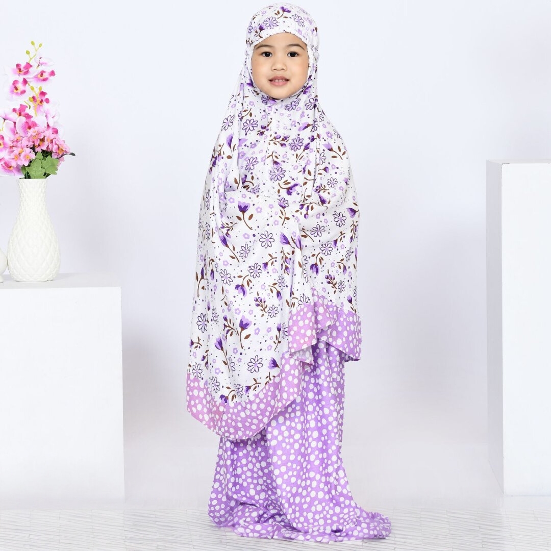 Mukena Anak Bunga Kertas